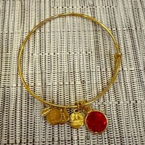 Alex and Ani July Birthstone Ruby Gold Bracelet Bangle